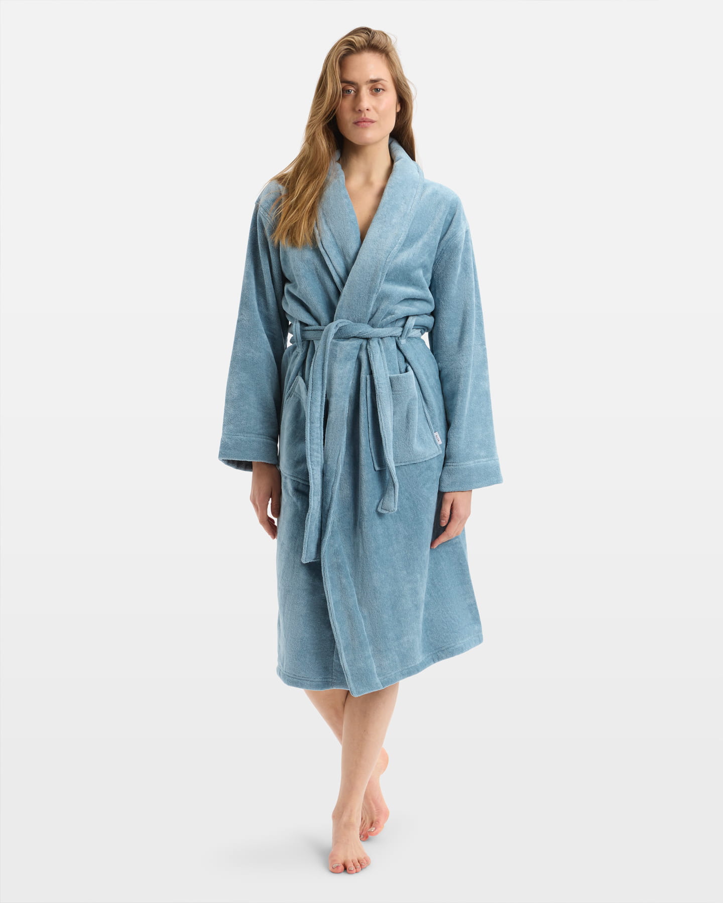 Bademantel Vindel - North Sea Blue in der Gruppe Badtextilien / Bademäntel bei A L V A (1275)