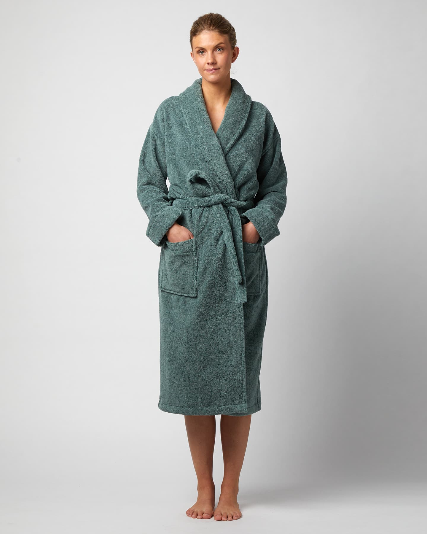 Bademantel Essens - Washed Bottle Green