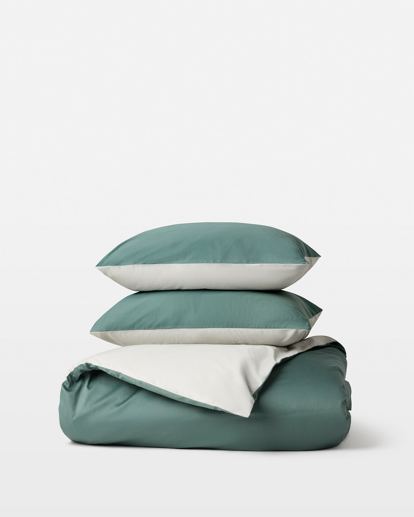 Bettwäscheset Tvenne - Washed Bottle Green / Misty Green
