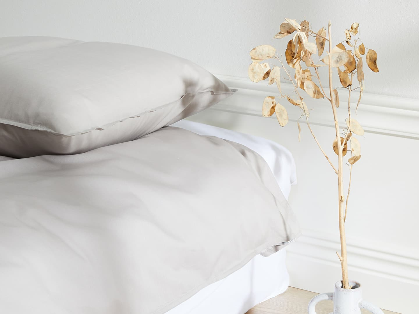 Kissenbezug Nejd Perkal - Khaki Grey