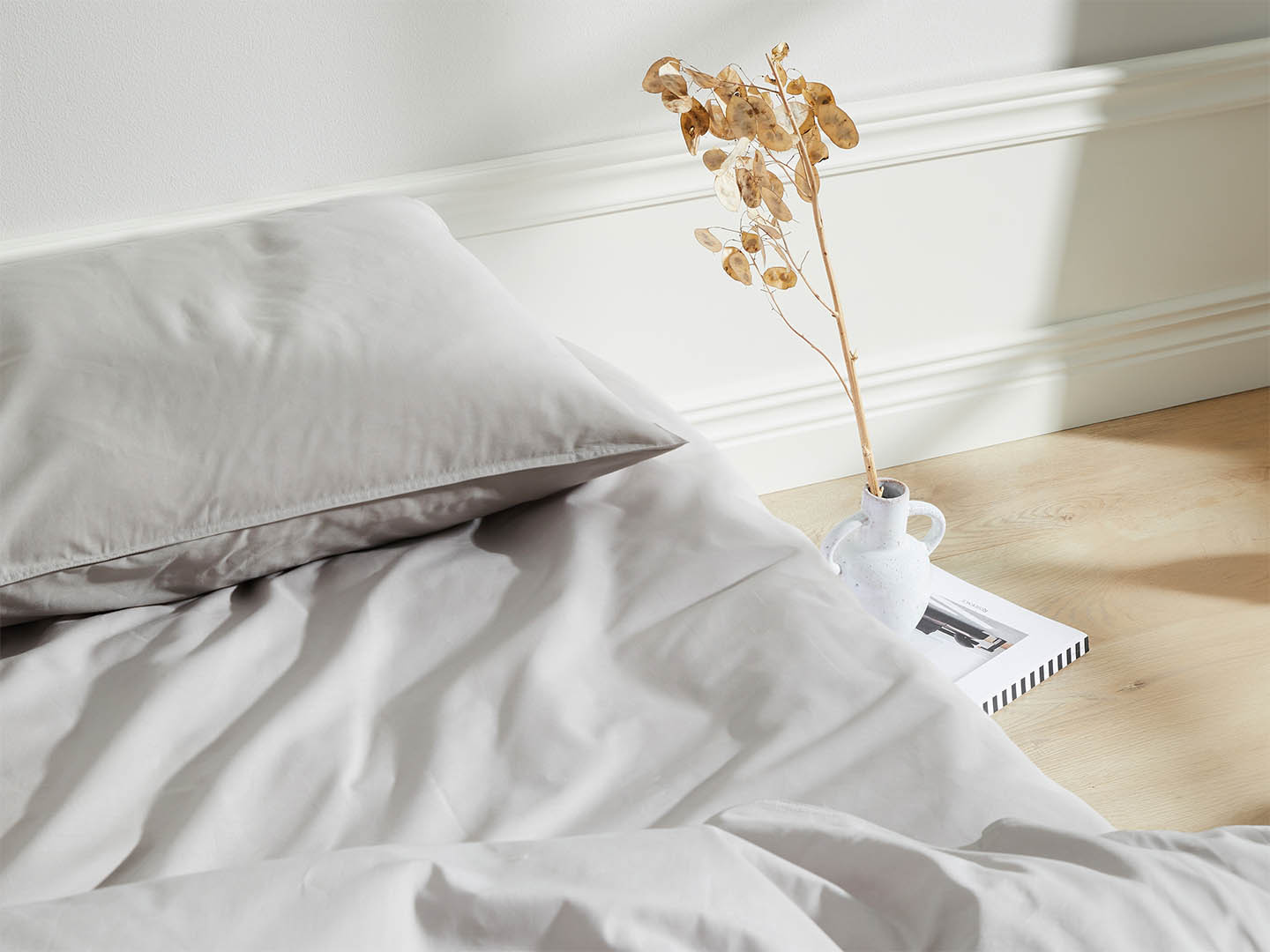 Spannbettlaken Nejd Perkal - Khaki Grey