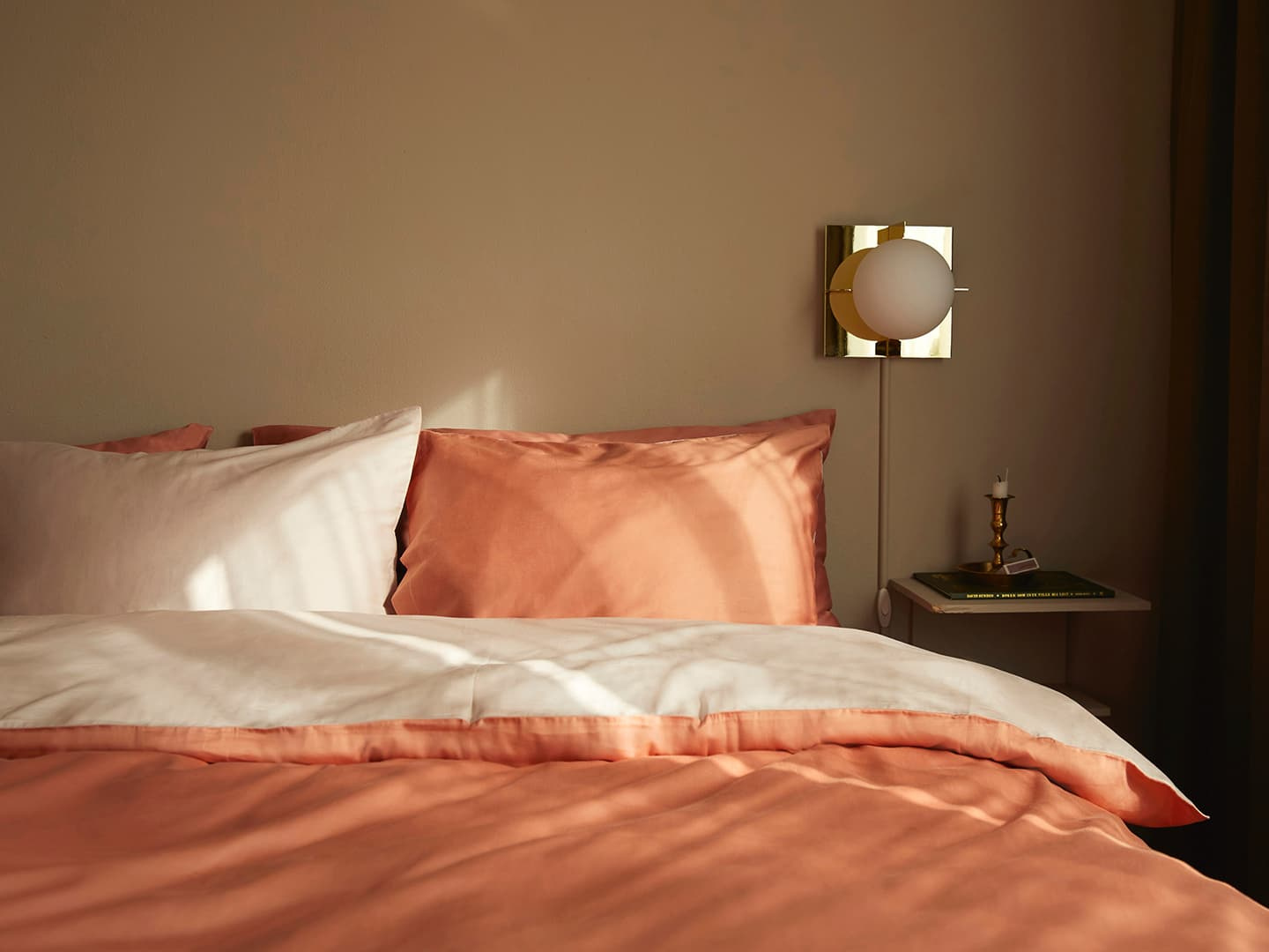 Kissenbezug Tvenne - Pink Terracotta / Seashell Beige