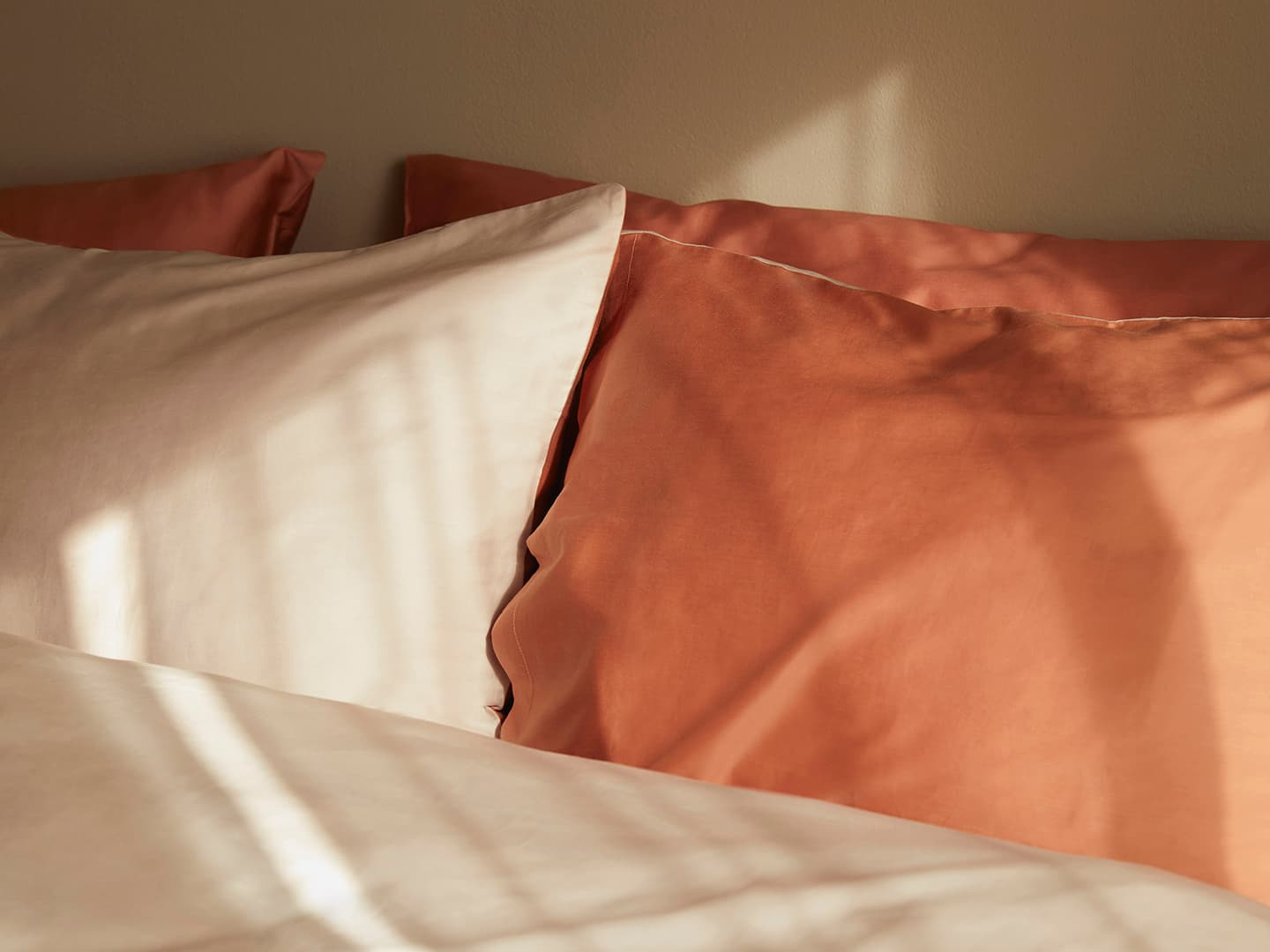 Kissenbezug Tvenne - Pink Terracotta / Seashell Beige