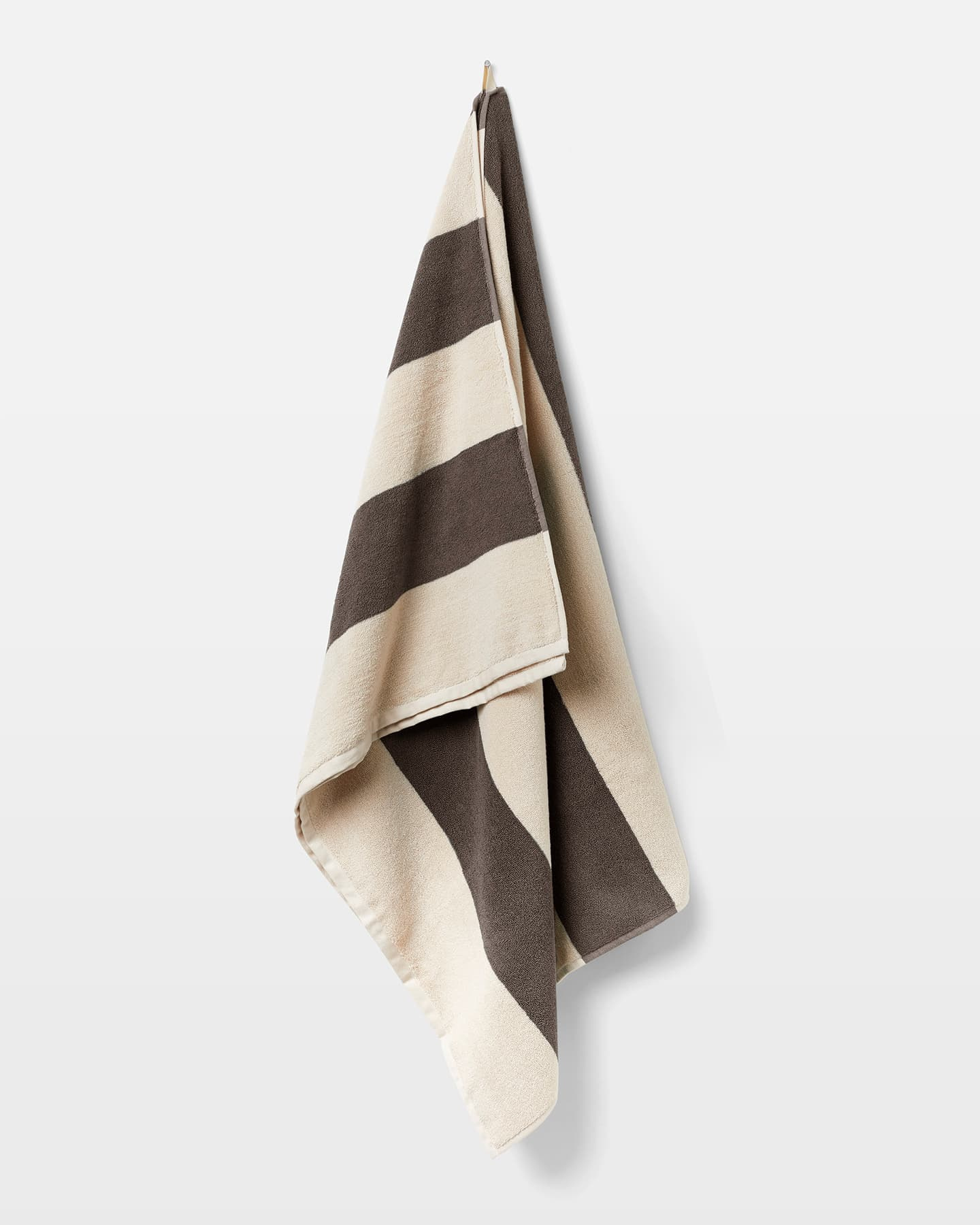 Badetuch Vinda - Seashell Beige / Deep Taupe