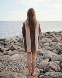 Badetuch Vinda - Seashell Beige / Deep Taupe Badetuch Vinda - Seashell Beige / Deep Taupe