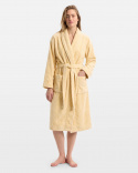 Bademantel Vindel - Honey Yellow / Seashell Beige