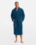 Bademantel Vindel - Petrol Blue / Midnight Blue