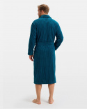 Bademantel Vindel - Petrol Blue / Midnight Blue