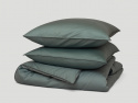 2er Set Bettwäscheset Strimma Washed Bottle Green (135x200)